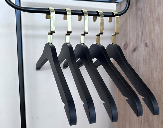 Designstyles Smoke Black Acrylic Clothes Hangers, Luxurious & Heavy-Duty  Closet Organizers with Chrome Hooks, Perfect for Suits and Sweaters - 10  Pack
