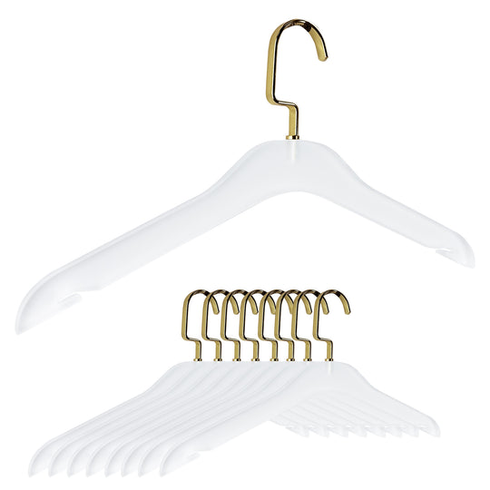 Designstyles designstyles clear acrylic clothes hangers - 10 pk stylish and heavy  duty .5 inch thick premium quality closet clothing organiz