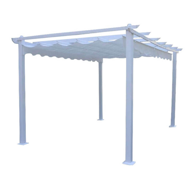 Gazebo veranda in acciaio pergola addossata autoportante 3x2,5 mt Cleo