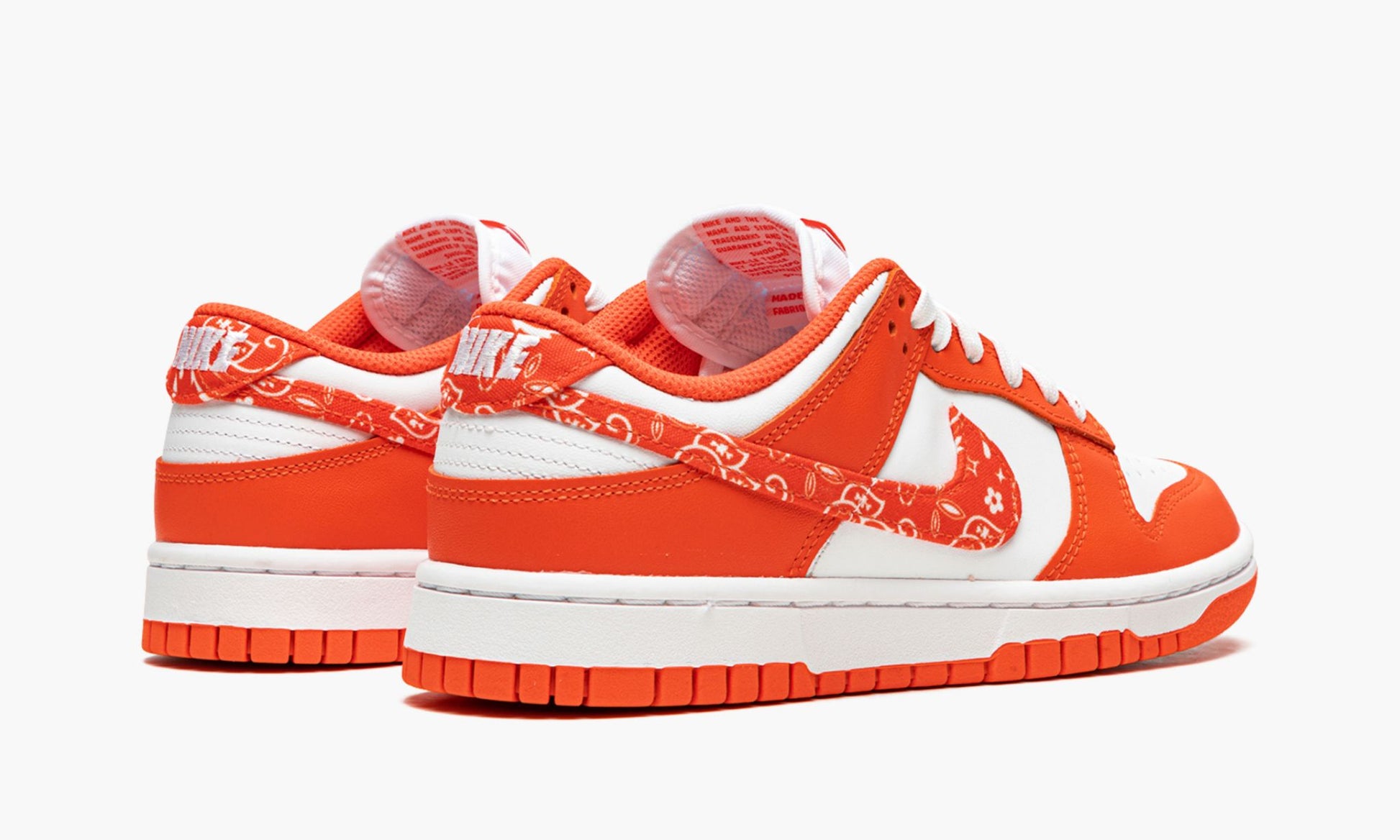 nike dunk low paisley orange