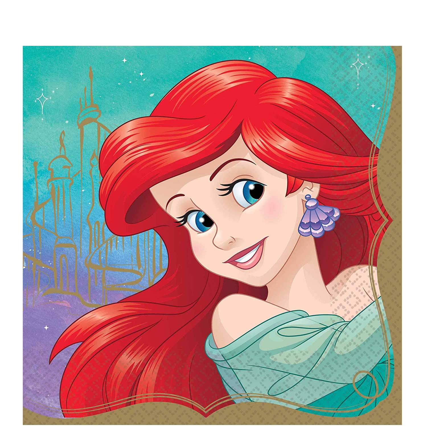 Disney Princess Once Upon A Time Ariel Lunch Tissues 16pcs Party Favors - Party Centre