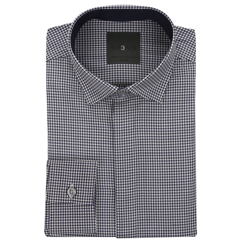 Merino Wool Shirt - Grey - Stripe | FR3ND Apparel | F R 3 N D