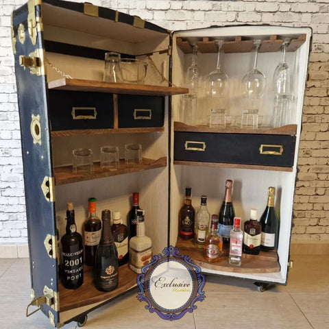 Baul hecho mueble bar