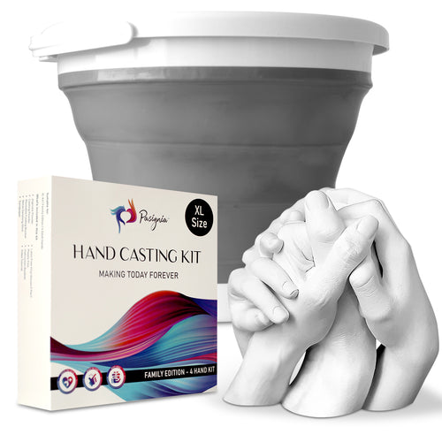 XL Hand Casting Kit for Families, Up to 6 Hands (Adults and Children), Hand Hold Mold Plaster Casting DIY Keepsake Hands Sculpture Kit
