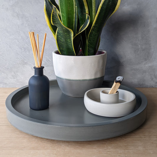 7.5 Small Concrete Lazy Susan Turntable – j.bird artisan concrete