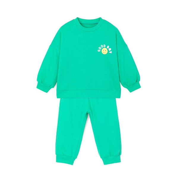 boys green outfit set