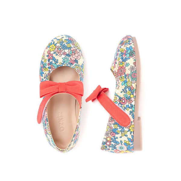 girls flower mary jane shoes