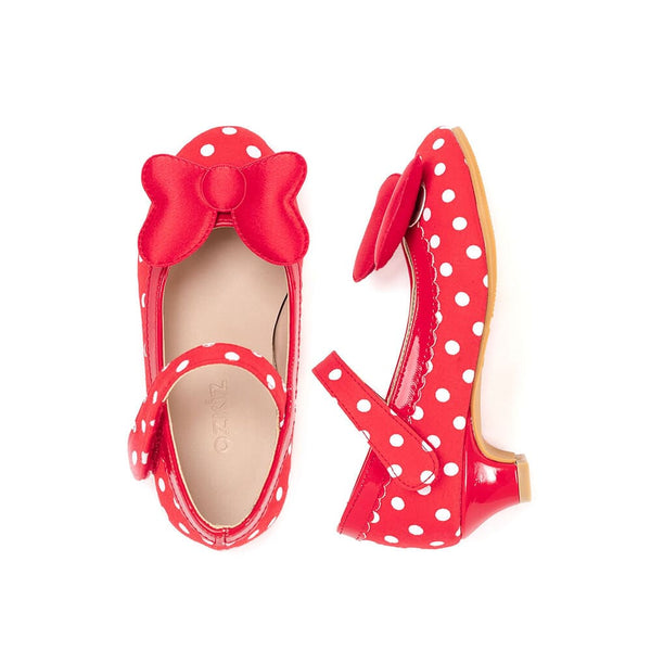 girls red polka dot mary jane shoes