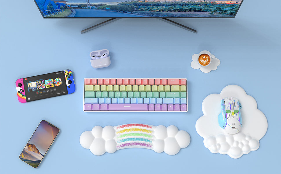 Rainbow Cloud Wrist Rest Combo