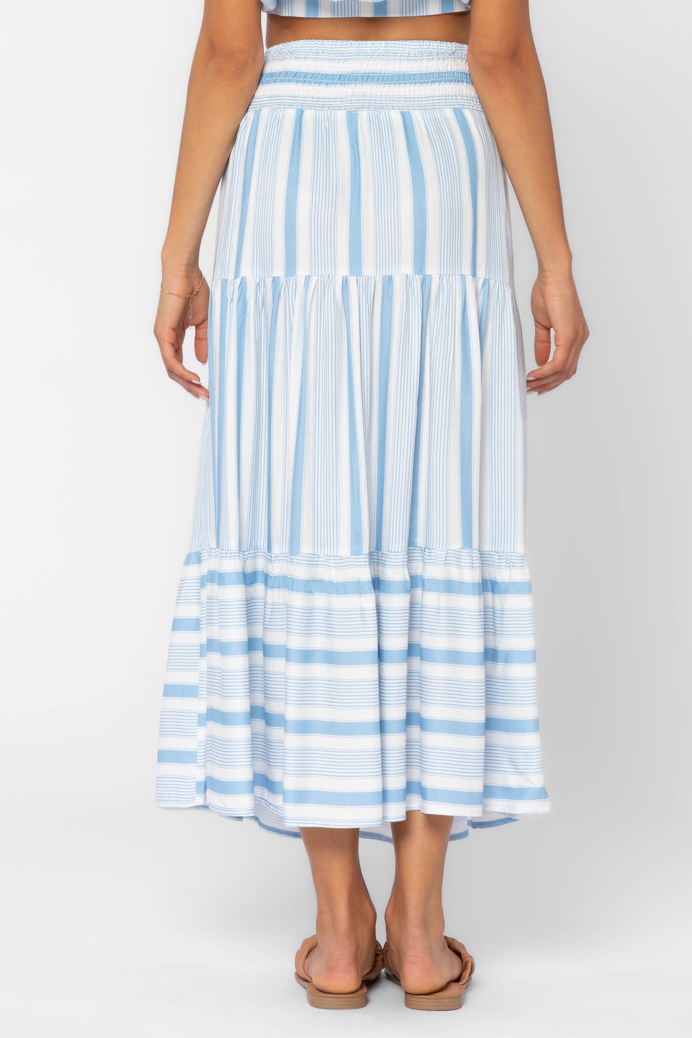 Irene Blue Stripe Skirt | Velvet Heart Clothing