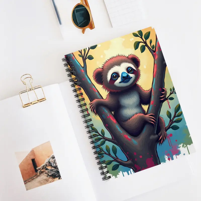 Ultra Cool Sloth Tree Spiral Notebook for Ideas