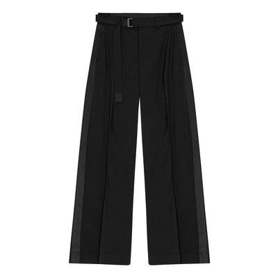 High Waisted Belted Wide Leg Pant