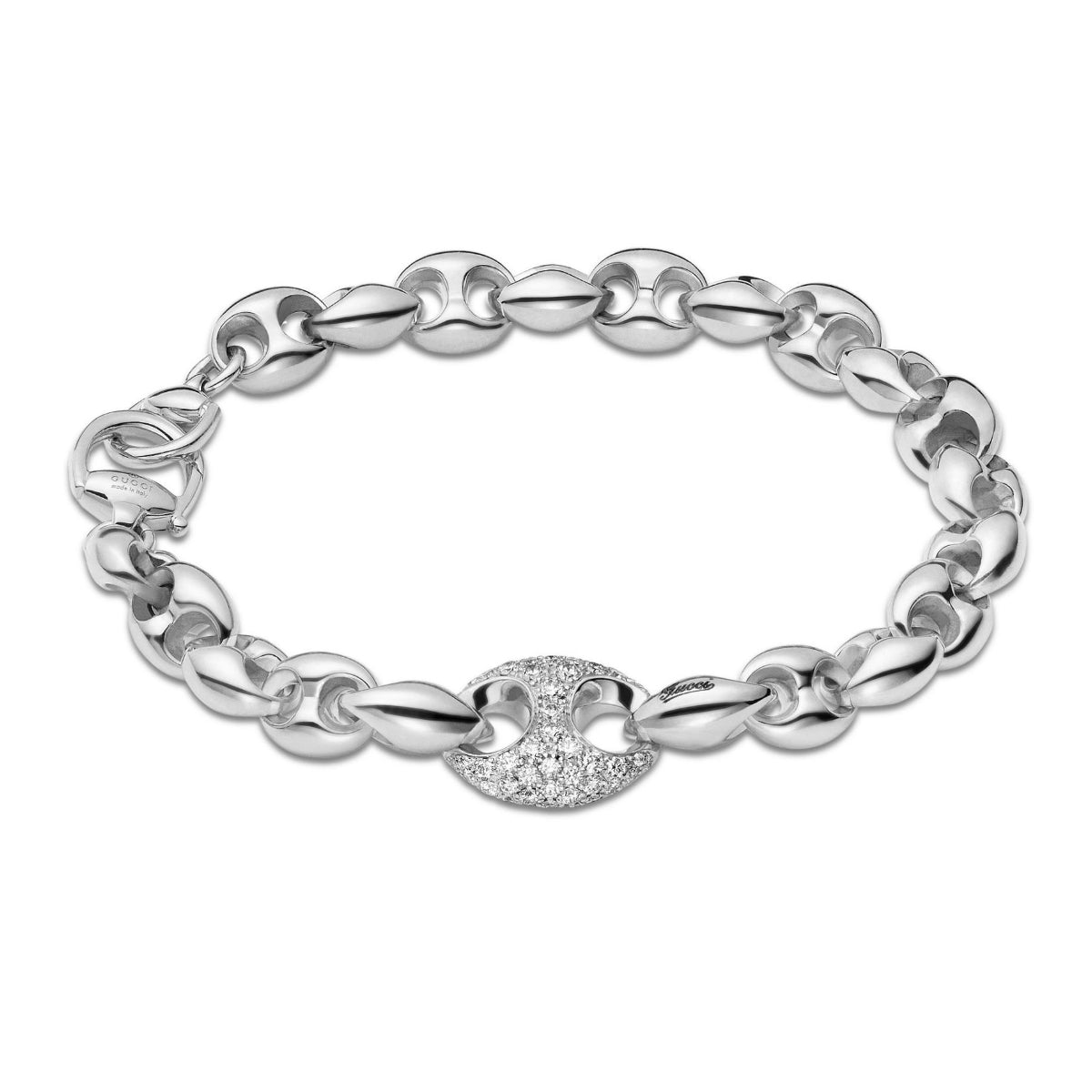 Gucci Bracelet Horsebit  18ct White Gold & Diamond