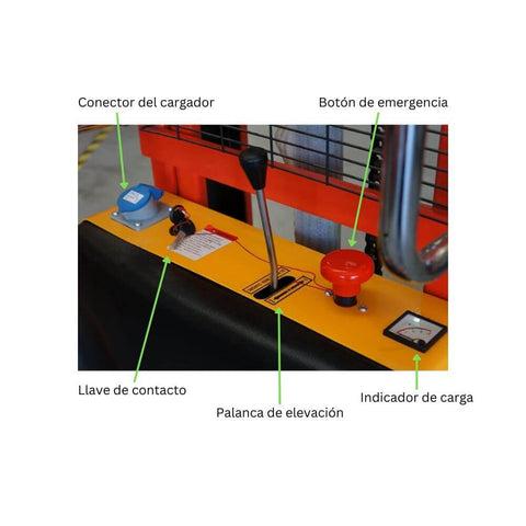 Apilador semi-eléctrico planca freno llaves