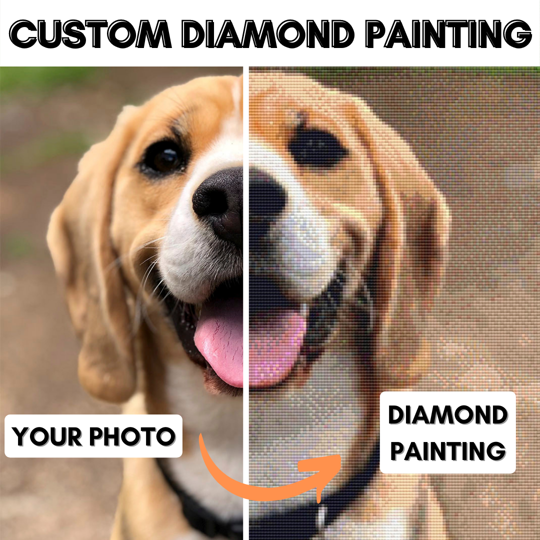 Full Round Drill Diamond Painting -Flowers And Dog Heads - 40*35cm