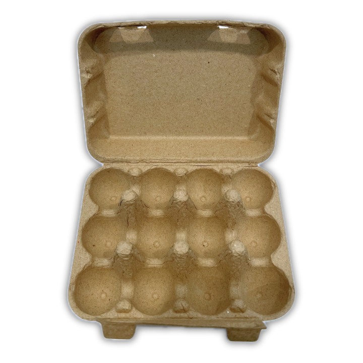 Pulp 12-Egg Quail Flat-Top Egg Carton –