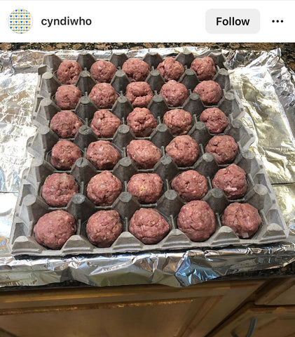 Meatballs in a 30 cell pulp Tray