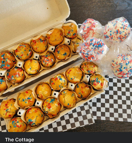 Sprinkle Muffins in Egg Carton