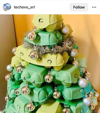 Christmas Tree made out of Egg Cartons