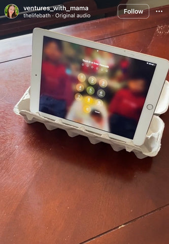Simple iPad Stand using 12-Egg Pulp Cartons