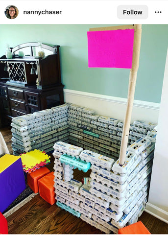 Egg Carton Forts for Kids