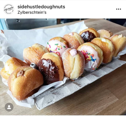 Donuts in a pulp egg carton