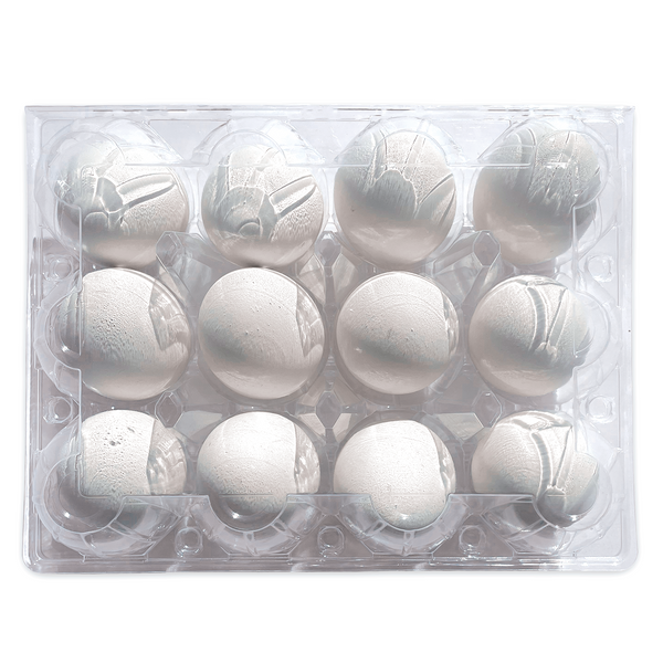 Plastic 12 Cell Vintage Egg Carton –