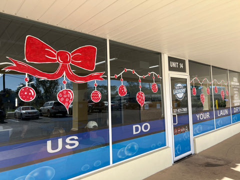 Holiday Window painting Brevard County 