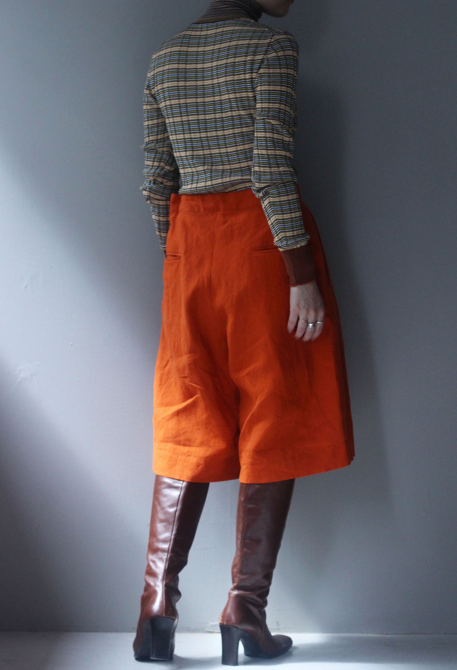 SALE】JUN MIKAMI “ linen shorts (orange) “ – lillt-store