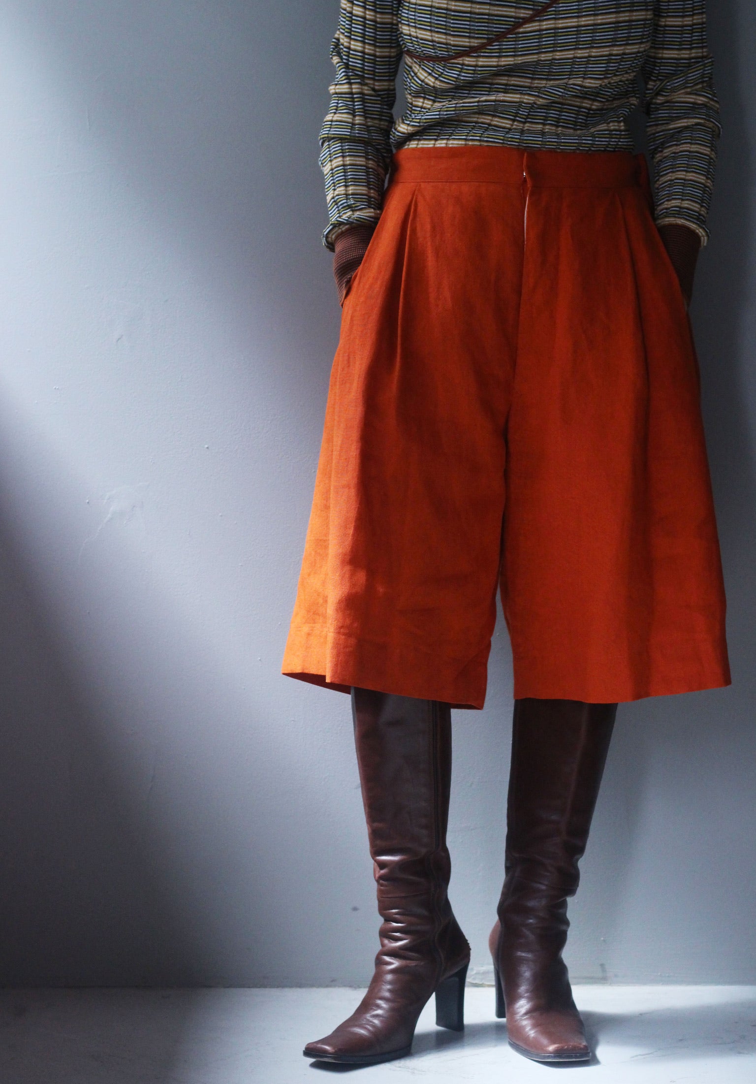 SALE】JUN MIKAMI “ linen shorts (orange) “ – lillt-store