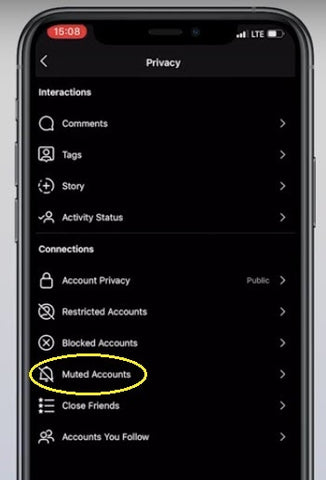 muted accounts