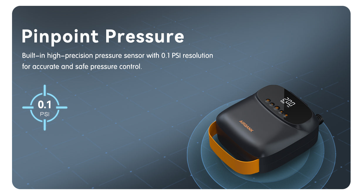 Pinpoint Pressure: Built-in high-precision pressure sensor with 0.1 PSI resolution for accurate and safe pressure control.