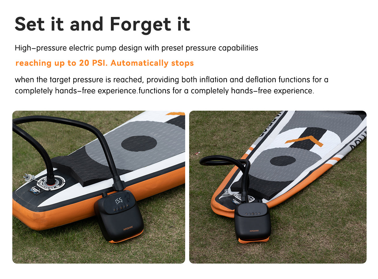 Set it and forget it: High-pressure electric pump design with preset pressure capabilities.