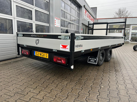 Zwart gepoedercoat chassis van Henra