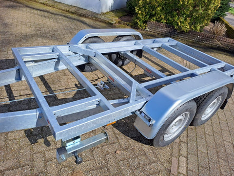 Wico open chassis wagen met steunpoten op elke hoek