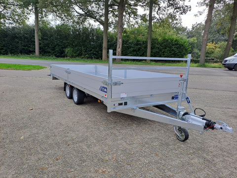 Saris plateauwagen tandemstel 3500kg met verzinkte staalplaat