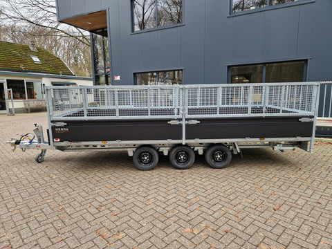 Henra Major 3500kg drieasser met 40cm hoge (gedeelde) borden