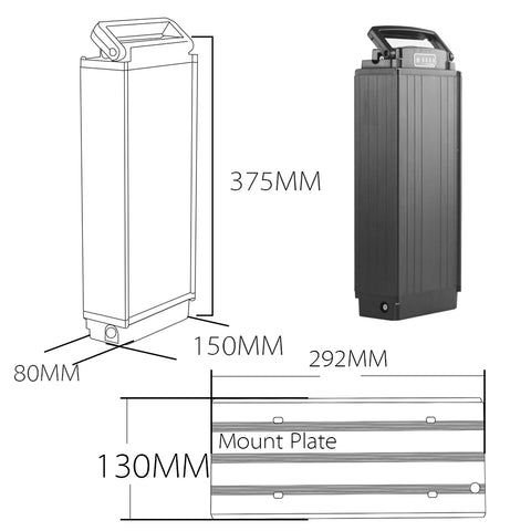 T032 Rack type battery size chart
