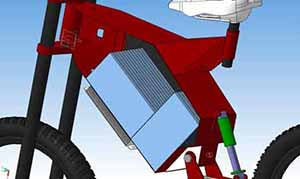 stealth bomber bike frame battery location