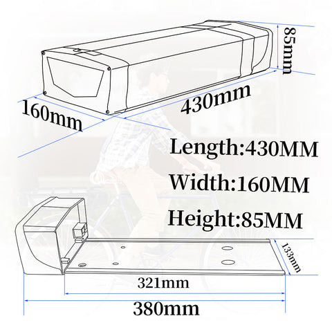Size chart for rack battery S045