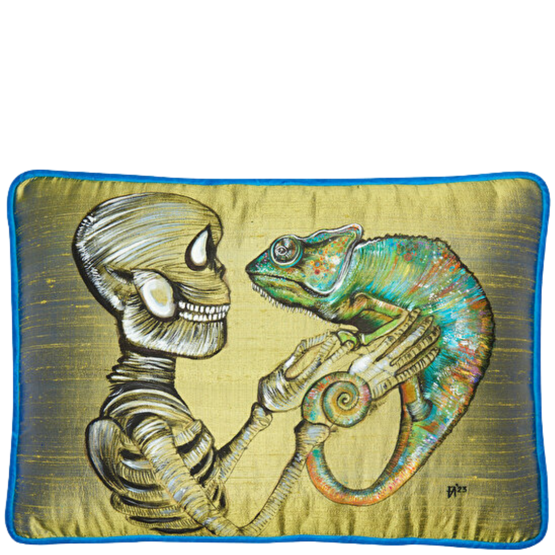 ALPAQ STUDIO.  CHAMELEON SILK CUSHION