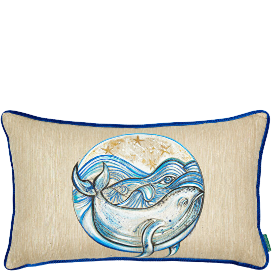  ALPAQ STUDIO.  COTTON CUSHION WHALES