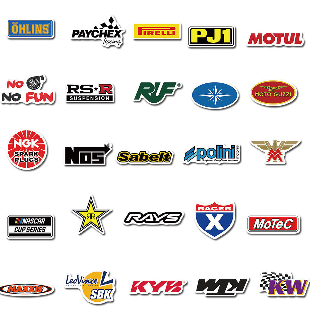 50pcs Racing Car 2 Stickers – AU Sticker World