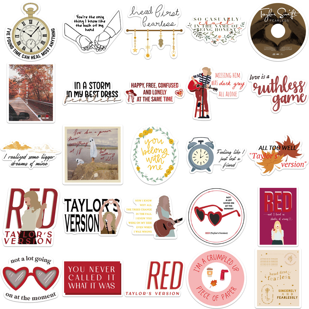50pcs Taylor Swift Stickers – AU Sticker World