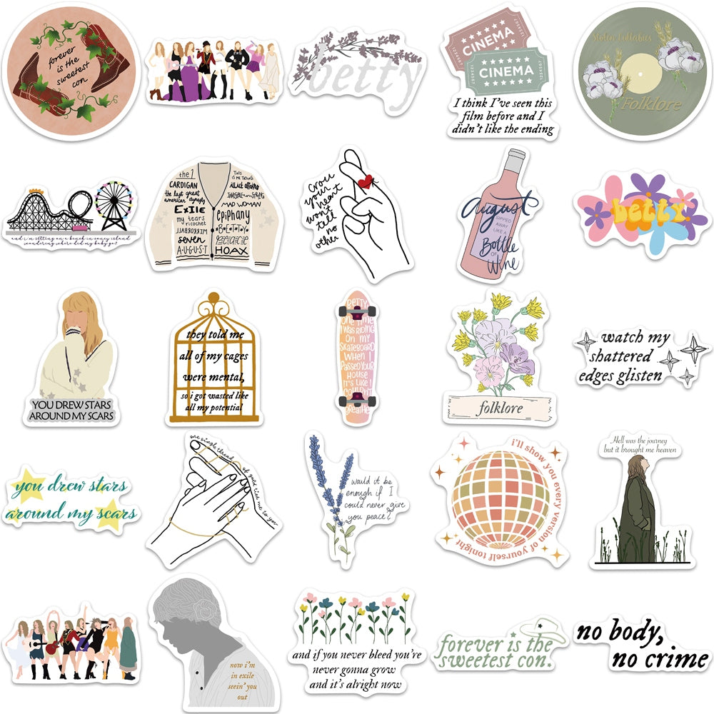 50pcs Taylor Swift Stickers – AU Sticker World