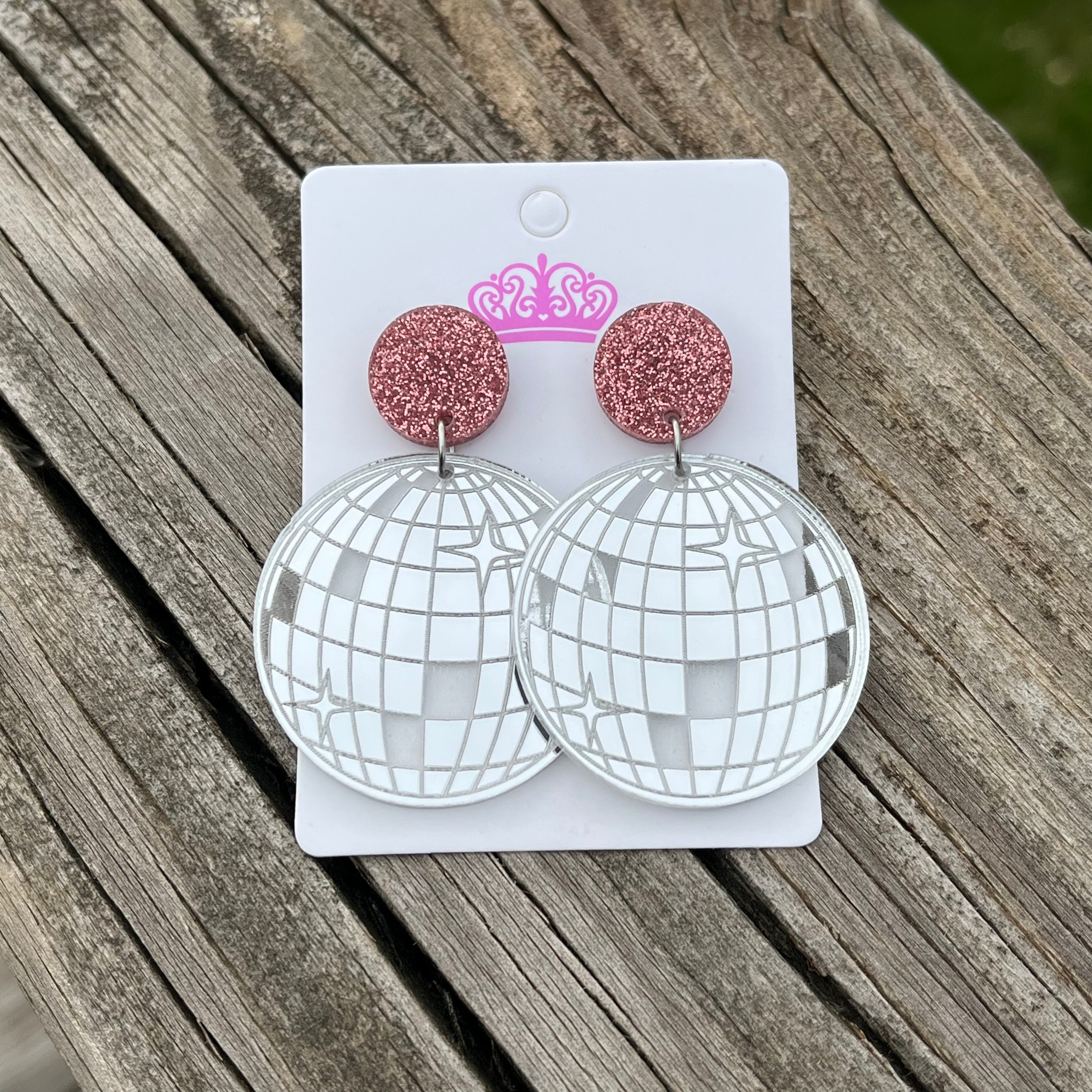 Disco Ball Dangle Earrings