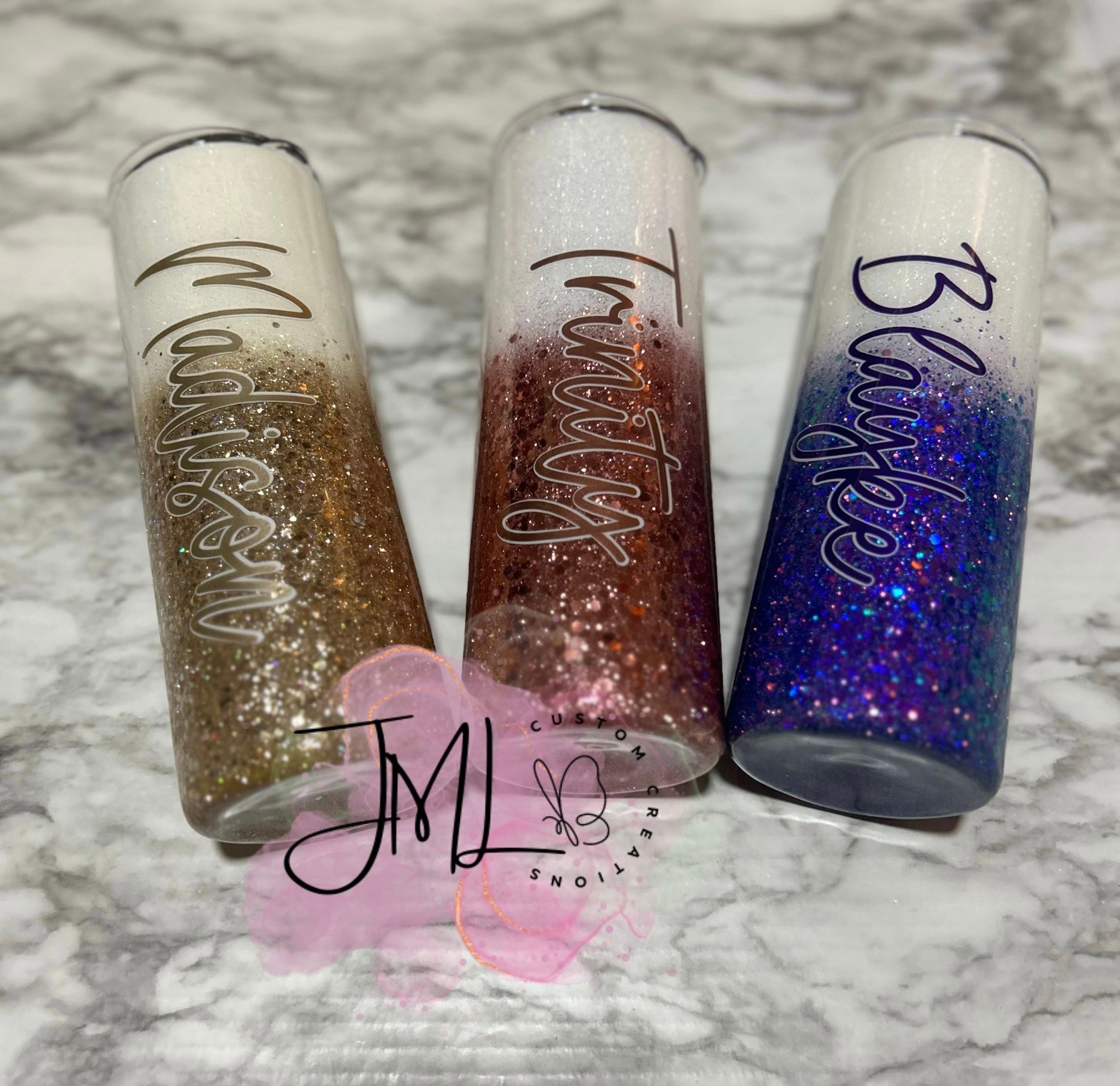 Personalized Glitter Tumbler