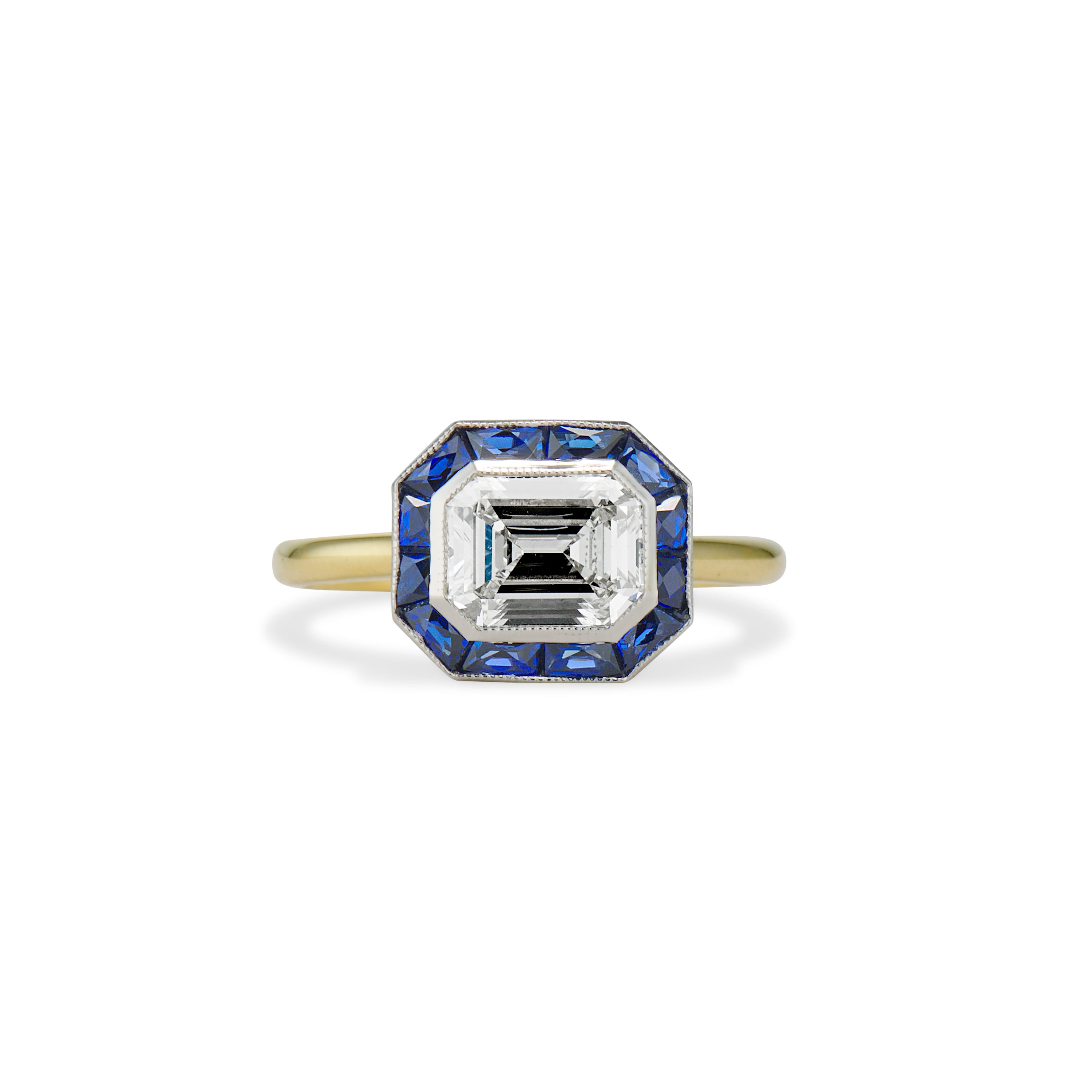 1.29 Carat East West Sapphire Vendome Ring – Ashley Zhang Jewelry