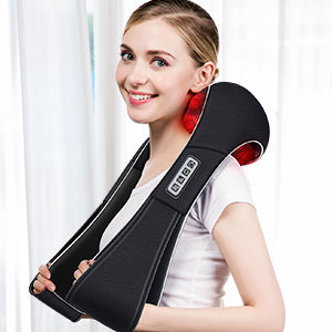  Nekteck Shiatsu Neck and Back Massager with Soothing Heat,  Electric Deep Tissue 3D Kneading Massage Pillow for Shoulder, Leg, Body  Muscle Pain Relief, Home, Office, and Car Use : Health 