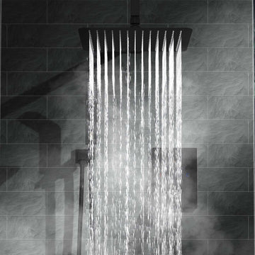 black thermostatic shower set